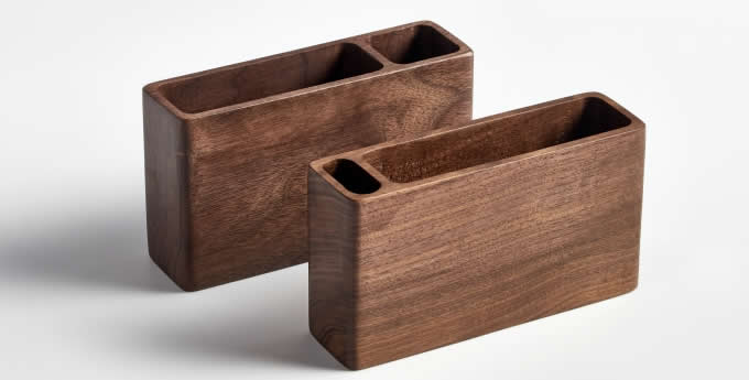 Wooden Pen Pencil Storage Holder Stationery Box