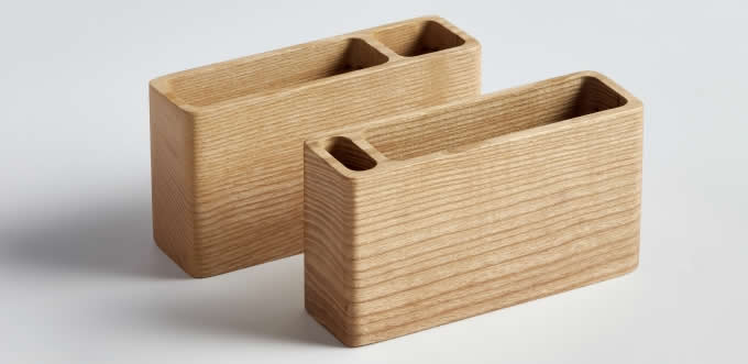 Wooden Pen Pencil Storage Holder Stationery Box