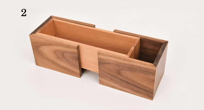 Wooden Struction Multi-function Desk Stationery Organizer Storage Box