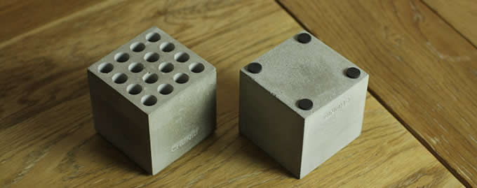 Cube 16 slots Multi-Functional Concrete Pen Pencil Stand 