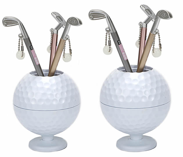 Creative golf desktop learning and organizing pen holder