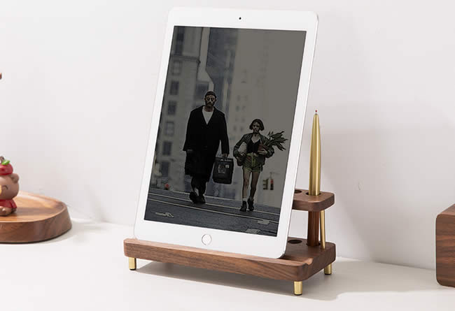 Black Walnut Wooden Pen Holder Phone Holder Ipad Stand