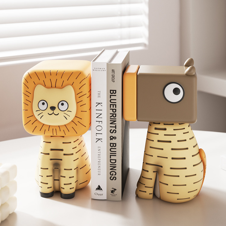 Abstract Cartoon Animals Office Organizing Bookends