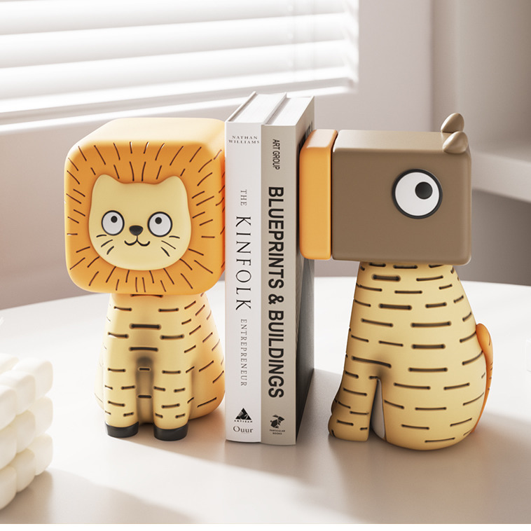 Abstract Cartoon Animals Office Organizing Bookends