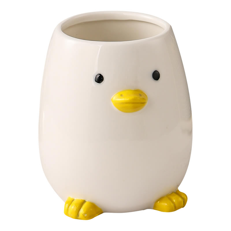 Cute Ceramic Duck Pen Holder