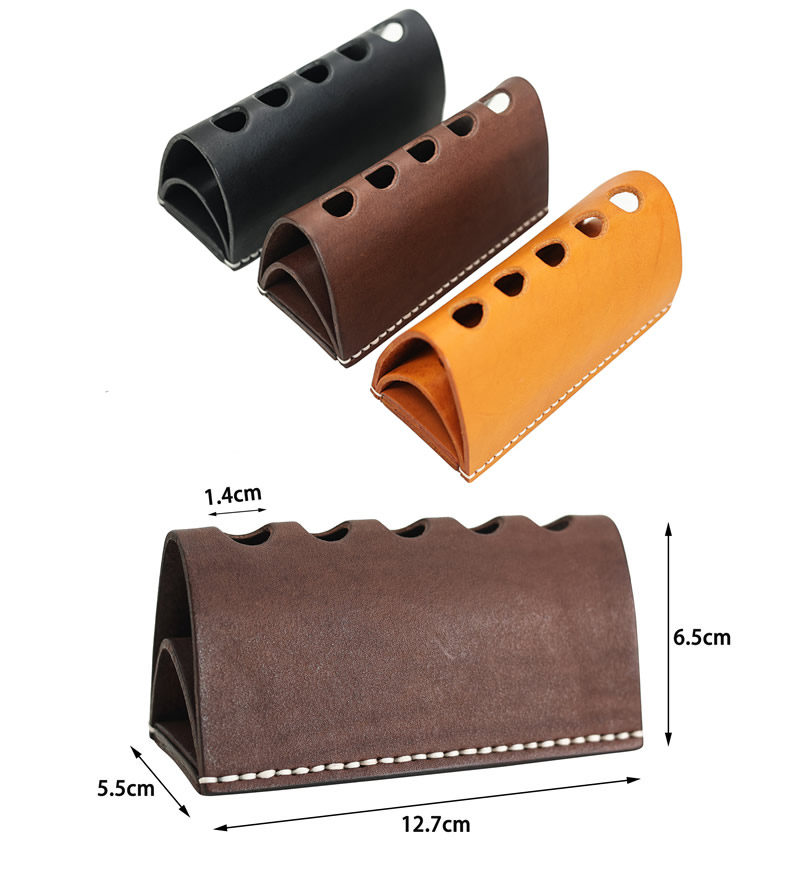 10% off Table Top Pen Holder PU Leather Pencil Case Stand Storage