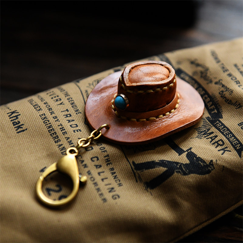 Retro Ranch Cowboy Hat Keychain