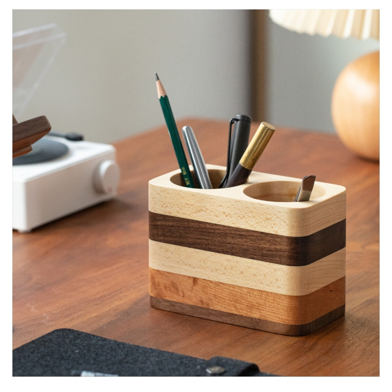 Wooden Pencil Case With Compartments Wooden Pen and Pencil Box