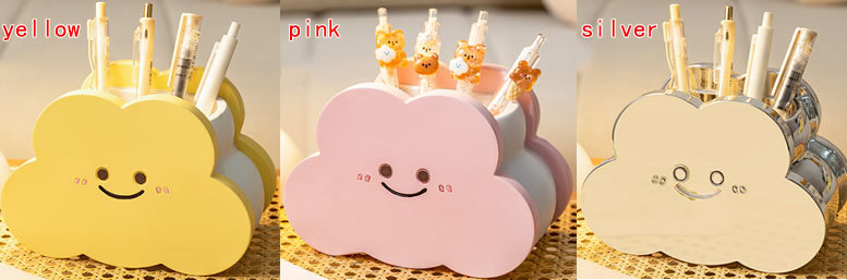 Cloud Smiley Decorative Pen Holder, Desk Organizer