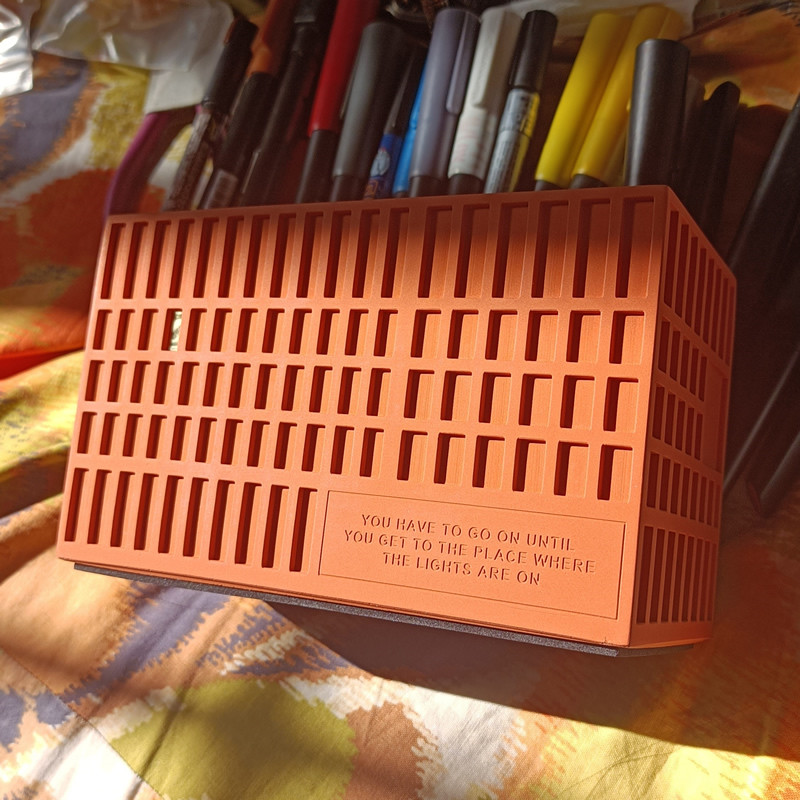 Concrete Construction Pen Holder, Desktop Organizer