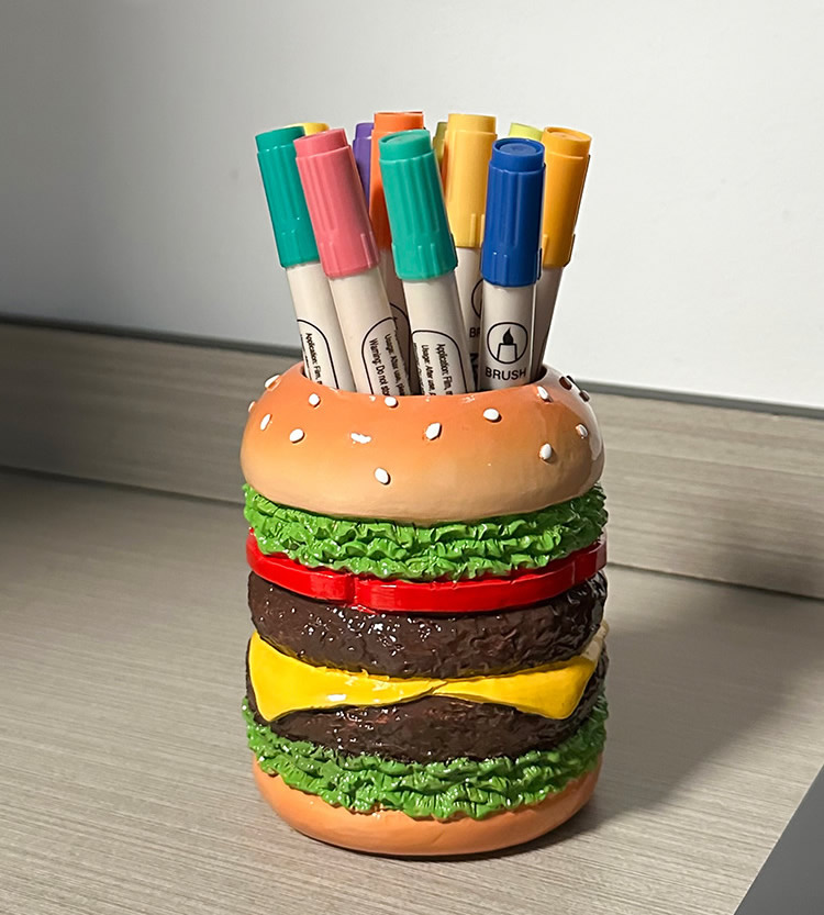Hamburger Pen Holder - Fun And Functional Desk Organizer