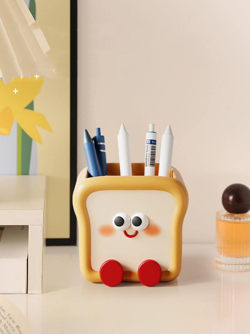 Fun Toast Bread Pen Holder, Office Decoration Ideas
