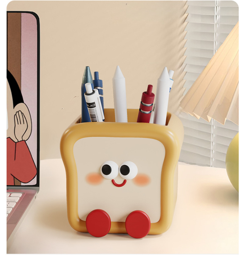 Fun Toast Bread Pen Holder, Office Decoration Ideas
