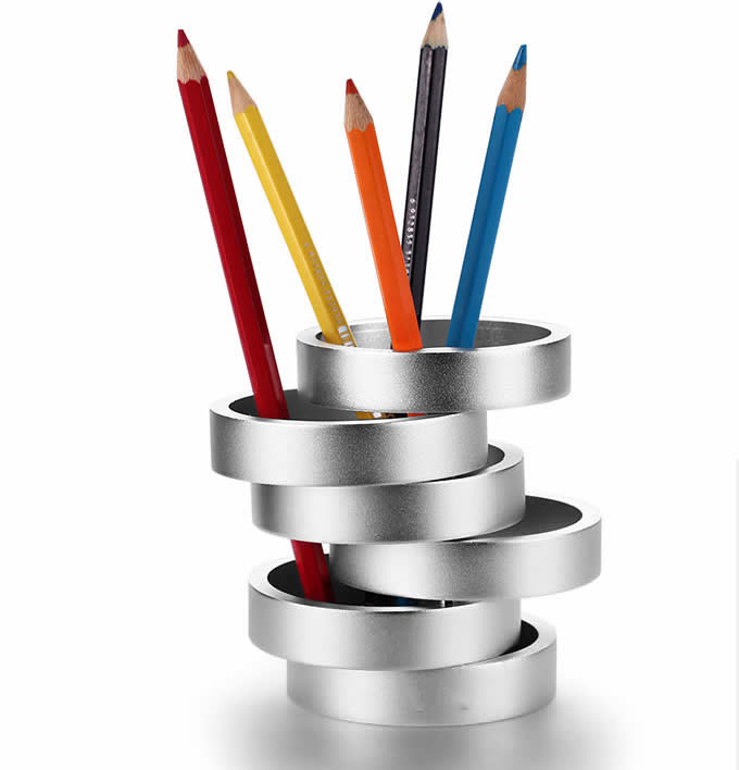 ENABLE】Minimalist Aluminum Alloy Pen Holder / Makeup Brush Holder Silver -  Shop ENABLE Pen & Pencil Holders - Pinkoi