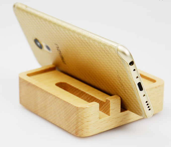  Bamboo Smart Phone Dock Stand Desk Organizer Office Accessories Set – 4 Piece Set  