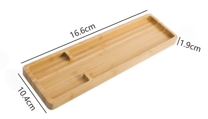  Bamboo Wood Desk Multipurpose Organizer With Tray