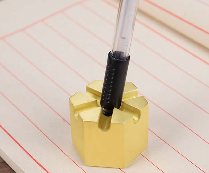 Brass Pen Stand,Mini Size Pen Holder - Desktop Organizer