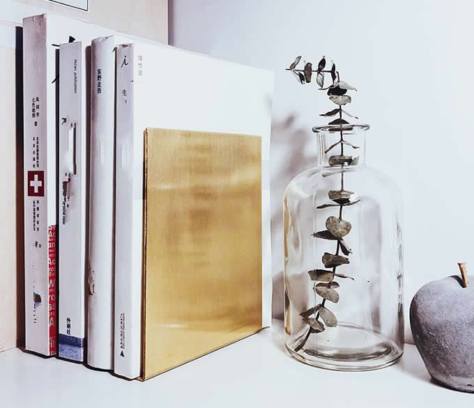  Brass Office Desktop Bookend,Brass  Art Bookend for Book Stand 