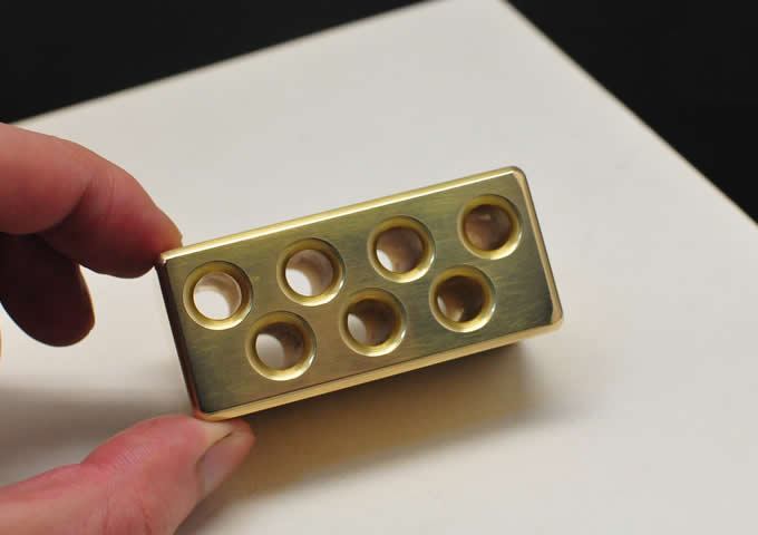     Brass Pen Pencil Holder Stand Desk Organizer 