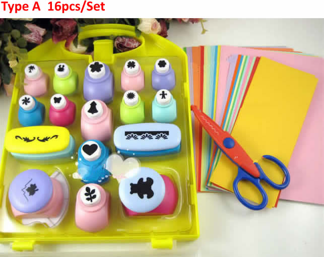  Cartoon Pattern Hole Punch Set 