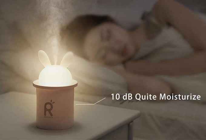 Cartoon Rabbit USB LED Light Lamp Mist Humidifier