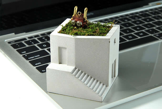  Concrete Block Desktop Decoration