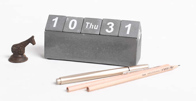 Concrete Cubes Perpetual Calendar   