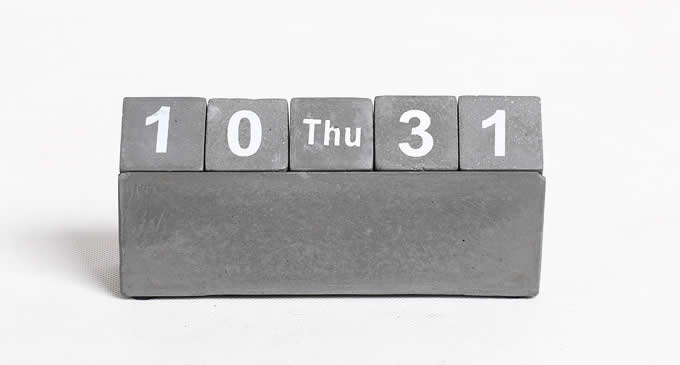 Concrete Cubes Perpetual Calendar   