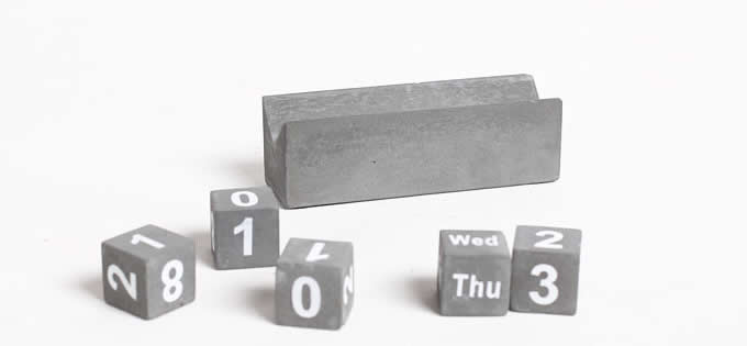 Concrete Cubes Perpetual Calendar   