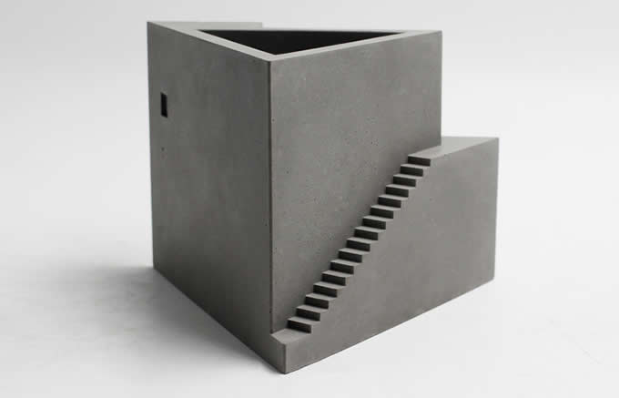 Concrete Round Stair Architectural Pen Holder/Desk Storage Organizer/ Flower Pot