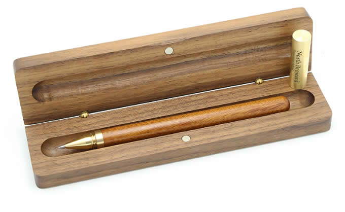  Customize Logo/Name Engrave Wooden Single Pen Pencil Protective Box Case