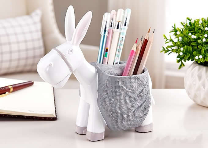 Cute Donkey Pen Pencil Holder Desk Decoration Accessories  