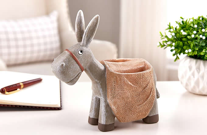 Cute Donkey Pen Pencil Holder Desk Decoration Accessories  