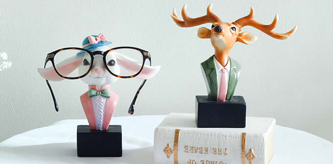 Deer and Rabbit Eye Glasses Holder