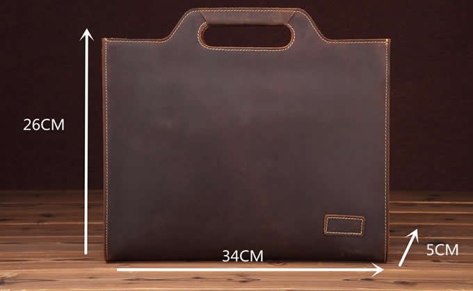 Fashion Genuine Briefcase Shoulder Laptop Business Bag for Men