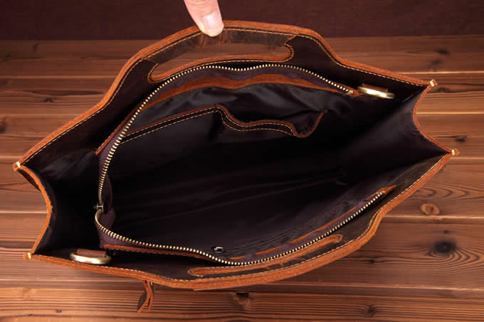 Fashion Genuine Briefcase Shoulder Laptop Business Bag for Men