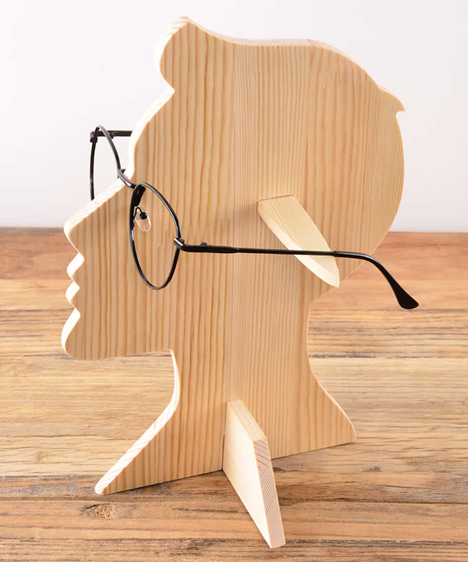  Wooden Human Head  Shaped Sunglasses Glasses Holder / Spectacle Display Stand