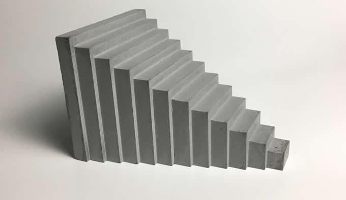 Modern Concrete Stairway Bookend Pen Holder 