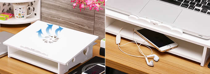  Multi Purpose Laptop Cooling Stand Cable Management Box Organizer  
