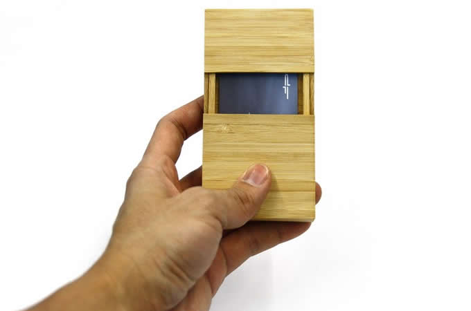  Nature  Bamboo  Business Card Case Holder