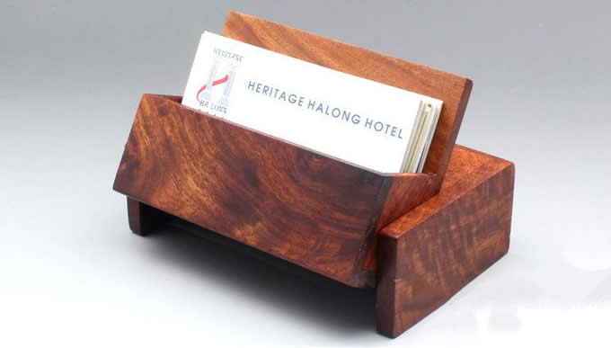  Nature  Bamboo Wooden Business Card Case Holder
