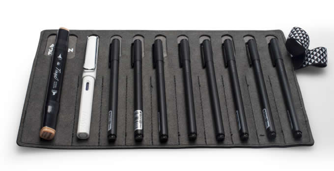  PU Leather Roll Up Style  Pen Pencil Case  