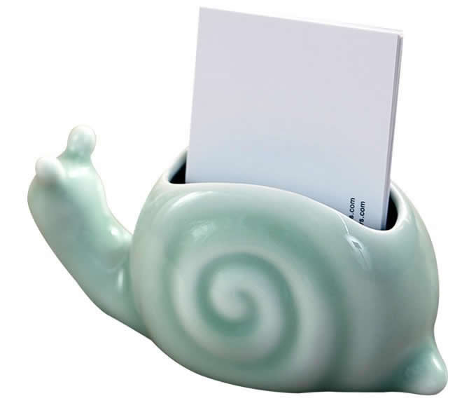  Shell Snail Business Name Card Holder Display Stand for Desk