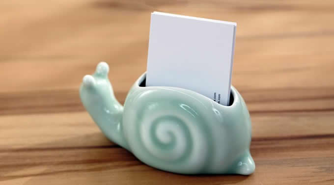  Shell Snail Business Name Card Holder Display Stand for Desk