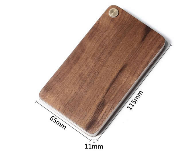 Slim Wooden Business Card Holder Case   