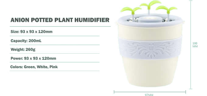   USB Portable Desktop Plant Humidifier  