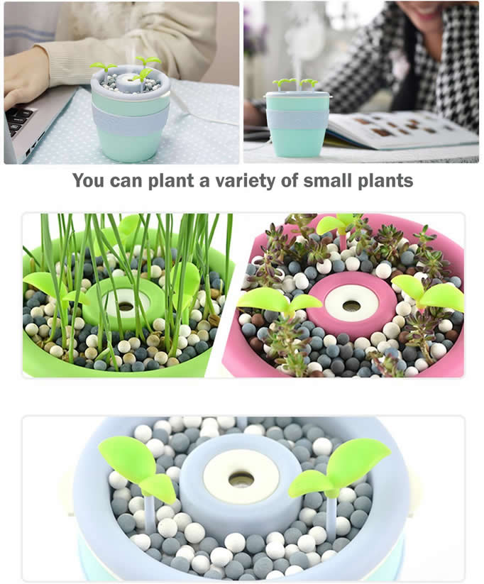   USB Portable Desktop Plant Humidifier  