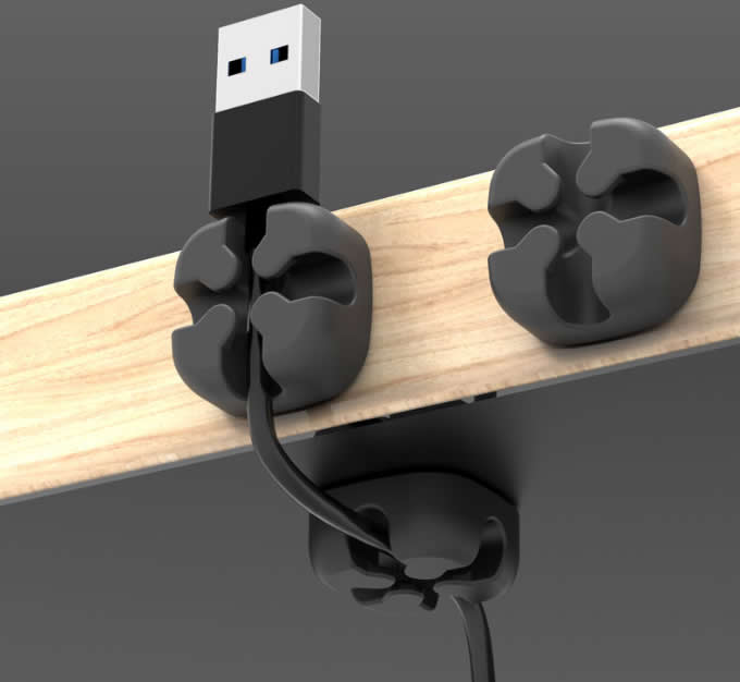 USB Holder Multi Purpose Cable Clips 