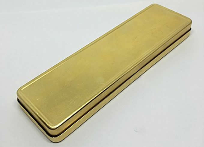   Vintage Brass Pen Pencil Case Holder Stationery Box Storage