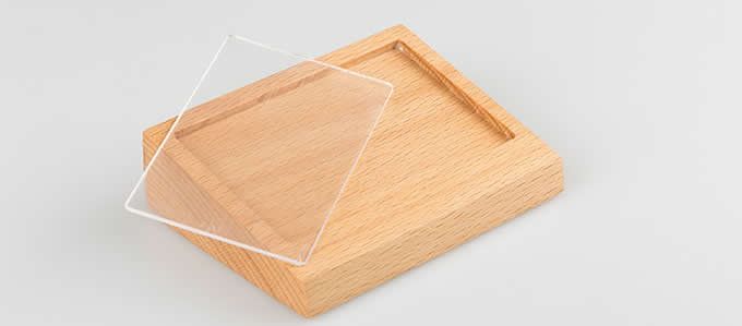 Wood Business Card Display Holder